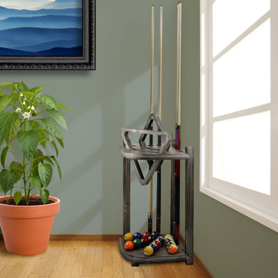Corner Pool Cue Floor Rack
