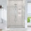 Porte de douche coulissante simple sans cadre de 44 à 48 po x H 76 po - Verre trempé transparent de 5/16 po (8 mm), conception à dérivation