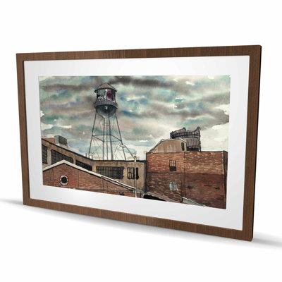 Water Tower in Williamsburg - Industrial Framed Print