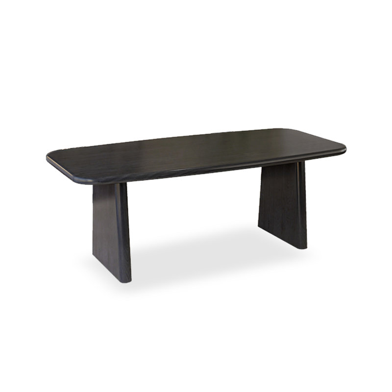 Table de salle à manger rectangulaire en bois massif Wabi-sabi, H 29,53 po x L 70,87 po x l 31,5 po