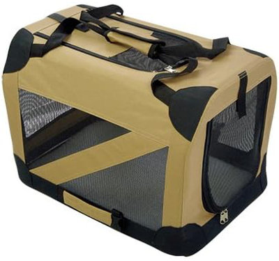 Pet Life Folding Zippered 360 Vista View House Pet Crate Orange-M