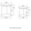 Ensemble de 2 tables gigognes rondes en bois de manguier noir mat