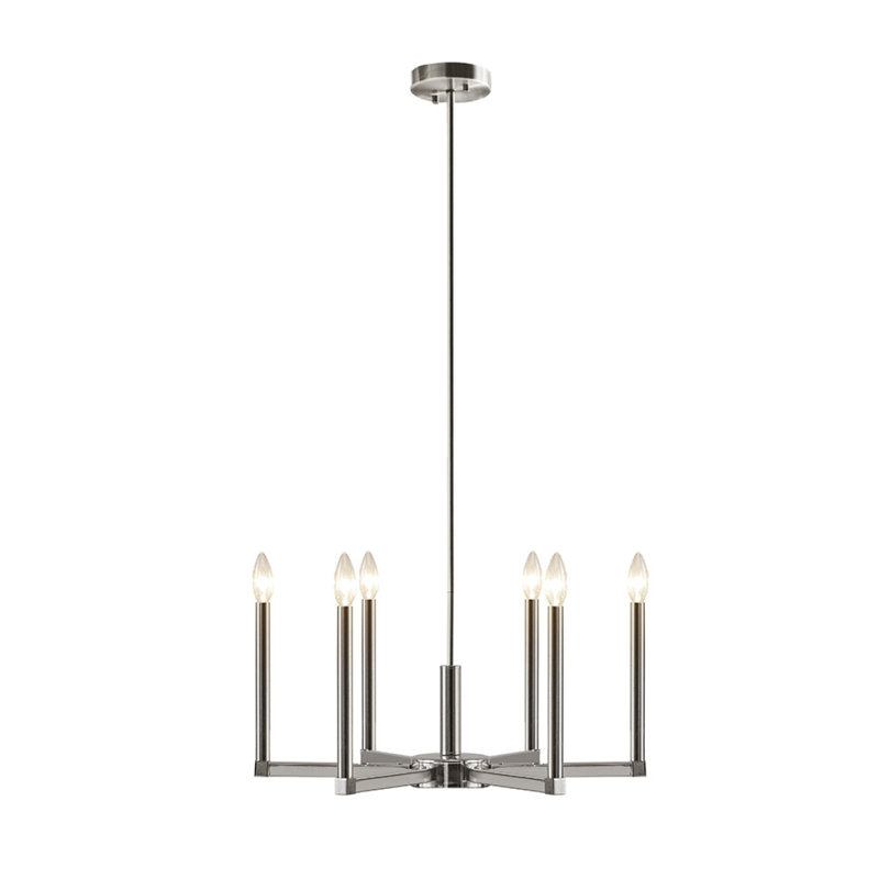 6-Light Contemporary Candelabra Styled Chandelier