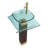 The Renovators Supply Inc. 23.63 " 30 " Tall Glass Square Bathroom Sink with Faucet