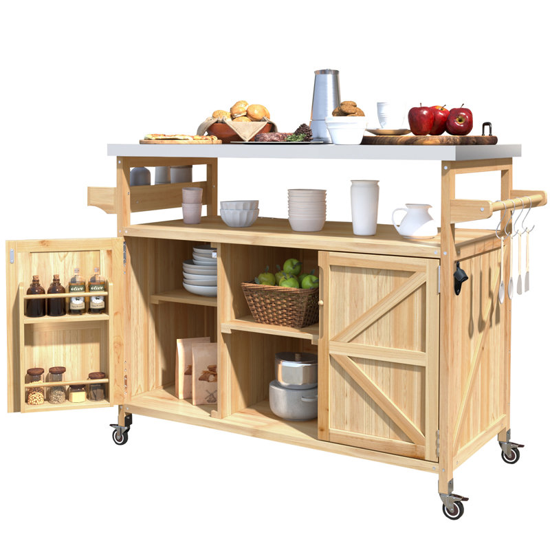K&K Outdoor Kitchen Island, Natural