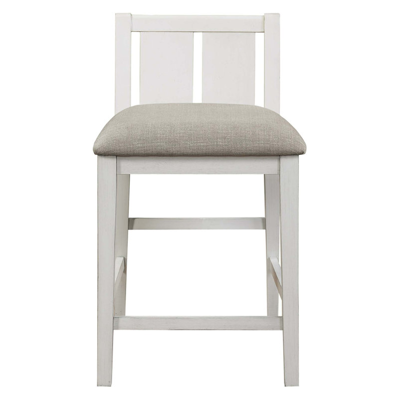 Transitional Design And 3-Piece Pack Counter Height Set Table W Display Shelf USB Ports And 2X Counter Height Chairs Fabric Upholstered Dining Furniture