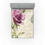 Ambesonne Rose Fitted Sheet 2-Pack Vintage Delicate Full Tan Pale Pink Green-106771195