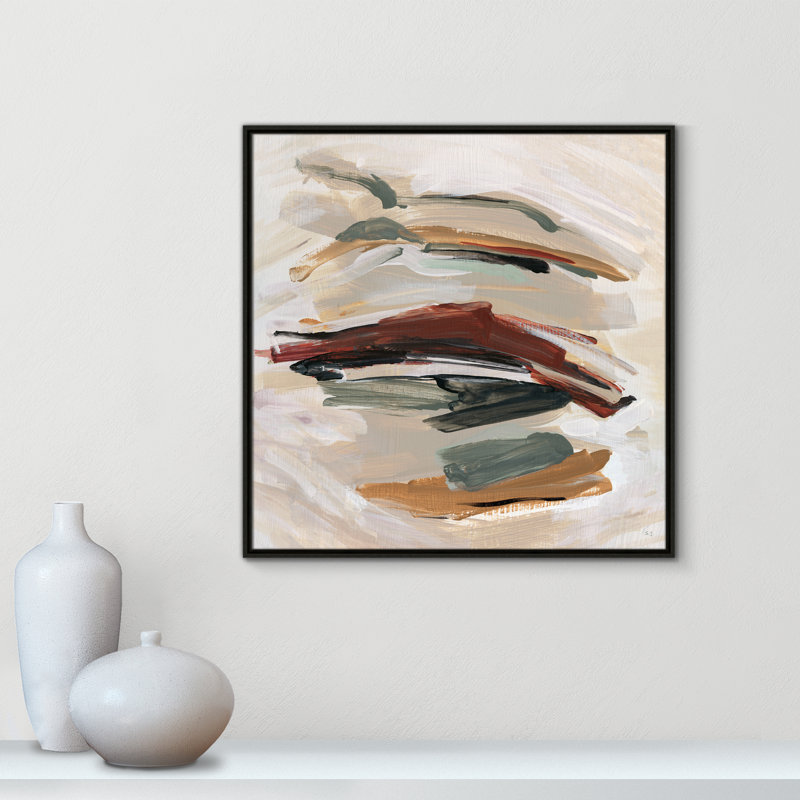 Carmina Spring Shadows by Susan Jill - Floater Frame Painting on Canvas, 31.5" H x 31.5" W , Espresso 