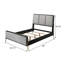 Brockman Black And Grey Panel Bed With Upholstered Headboard And Footboard-100095189