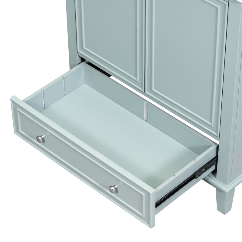 Base de salle de bain moderne, 30 po, support de porte, base d'armoire 30 po - moderne, portes et tiroir, tablette réglable, assemblage requis