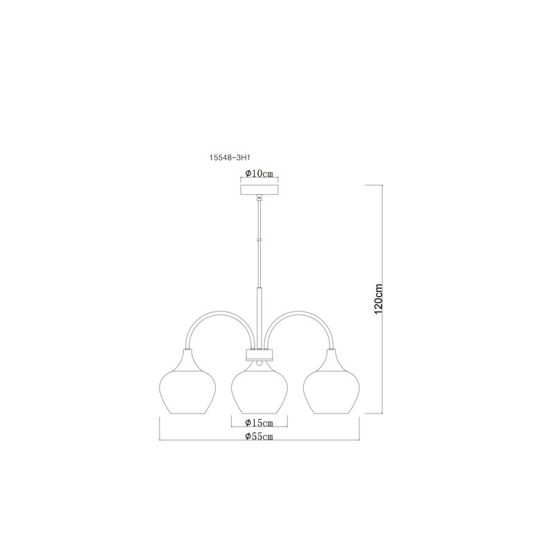 Perryton 3 - Light Matte Black Pendant