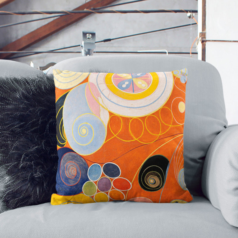 They Tens Mainstay IV Abstract Scatter Cushion with Filling, 40cm H x 40cm W x 15cm D, White