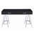 Black High Gloss And Chrome 2-Drawer Writing Desk