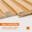 6 panneaux muraux en bois massif à lattes de 94,5 po x 5,7 po pour décoration de bureau et de plafond (22,44 pieds carrés / casier)-132273683