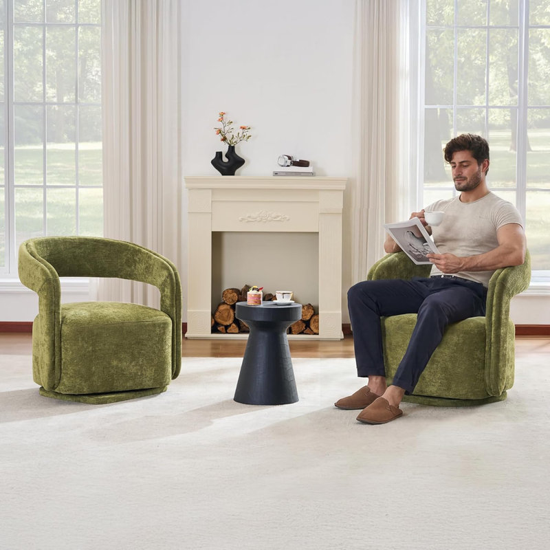 Upholstered Accent Chair, Green