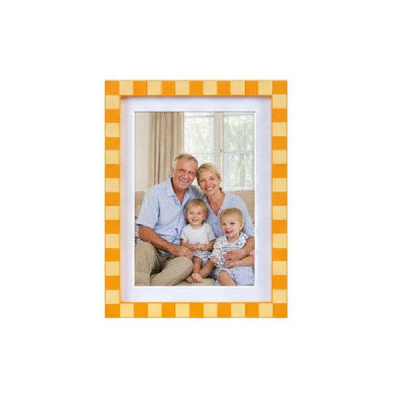 Cadres photo colorés en bois, cadre photo de famille pour présentation de table, L 5 po x H 7 po, Jaune