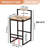 Upholstered Counter Stool with Metal Frame-1136675390