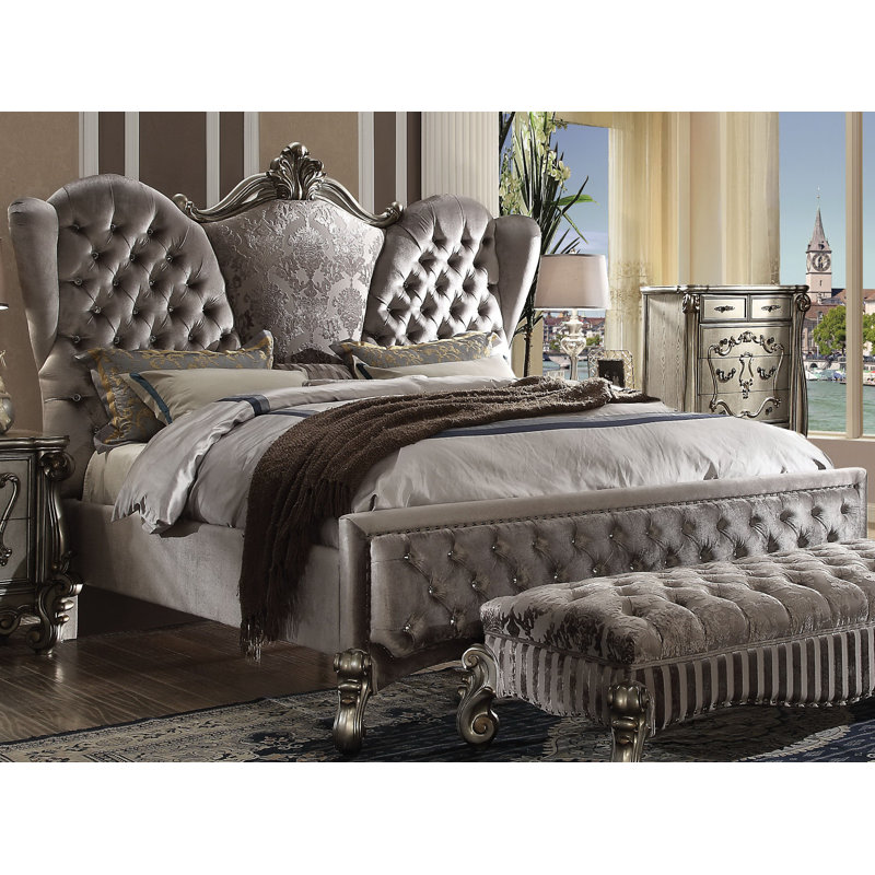 Nekoma Upholstered Standard Bed, Queen, Antique Platinum
