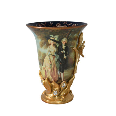Mr And Mrs William Hallett Replica Resin Vase Size: 10" X 10" X 13"H