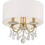 Lustre tambour en cristal taillé à la main à 3 lumières de 15 po de largeur Chabria-870591073