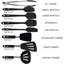Ensemble de tournevis en silicone 8 pièces Kaluns - Ustensiles de cuisine antiadhésifs résistants à la chaleur avec poignées ergonomiques - Ensemble d'outils de cuisine sans BPA, noir-51188337