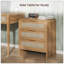 Table de chevet courbée en rotin avec 3 tiroirs pour la chambre à coucher-1185643594-1185643597