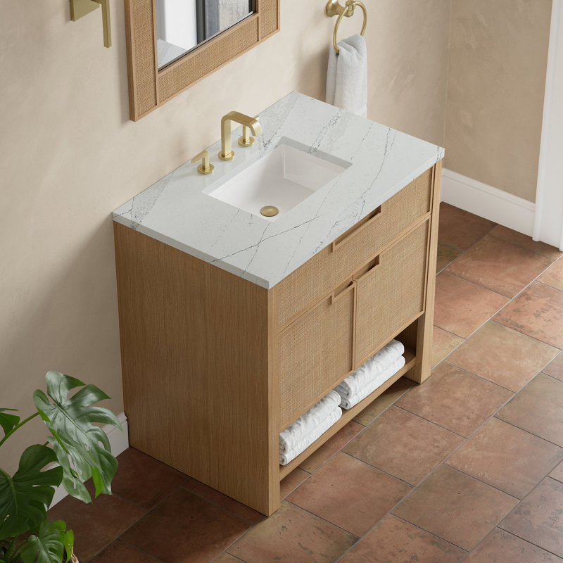 Solene 36'' W Single Vanity, 8" Widespread, Ethereal Noctis Quartz