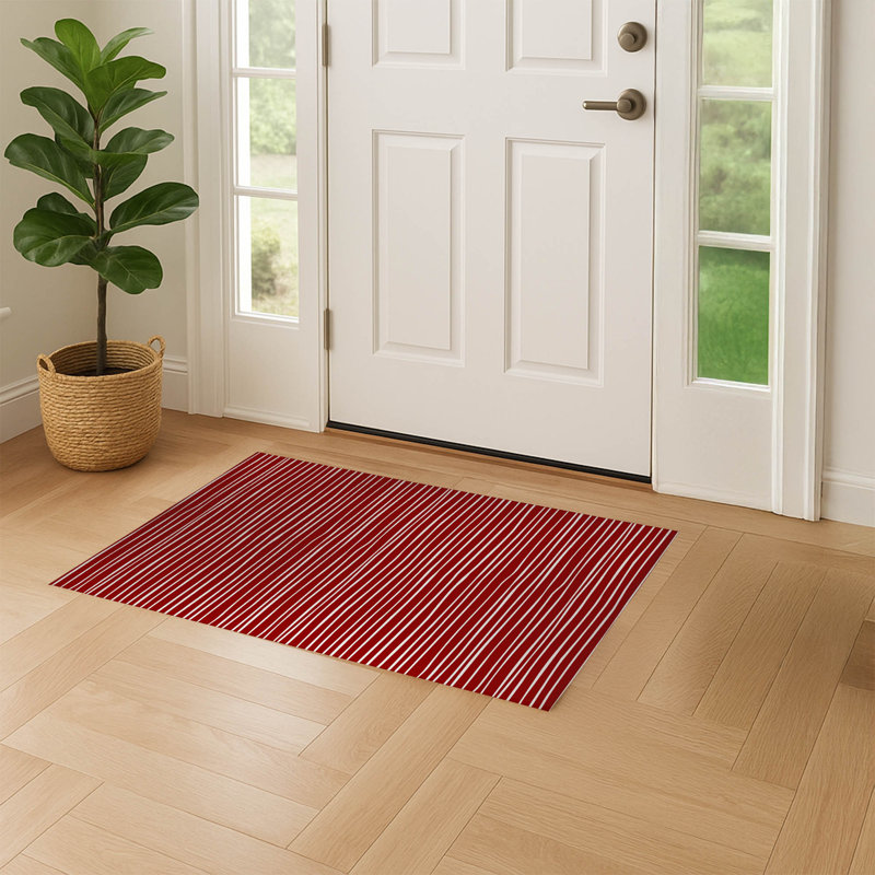 Paillasson Spinal, Cranberry Red, 36" W x 24" L