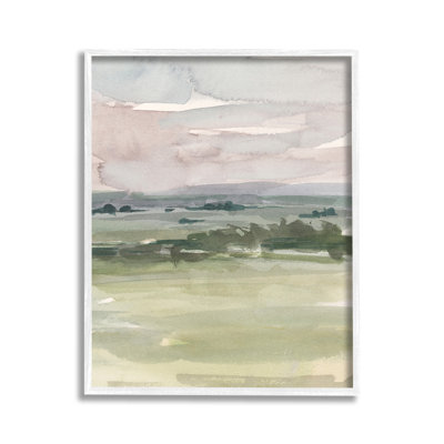 Rurale, aquarelle, paysage, estampe numérique, Art par Ethan