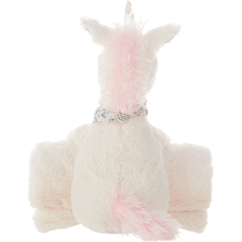 Plushlines Unicorn with Blanket Decorative Accent