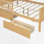 Full Size Wood Platform Bed With Storage And Guardrail-89315636