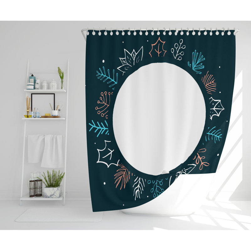 Saidi Polyester Shower Curtain, 168cm H x 168cm W