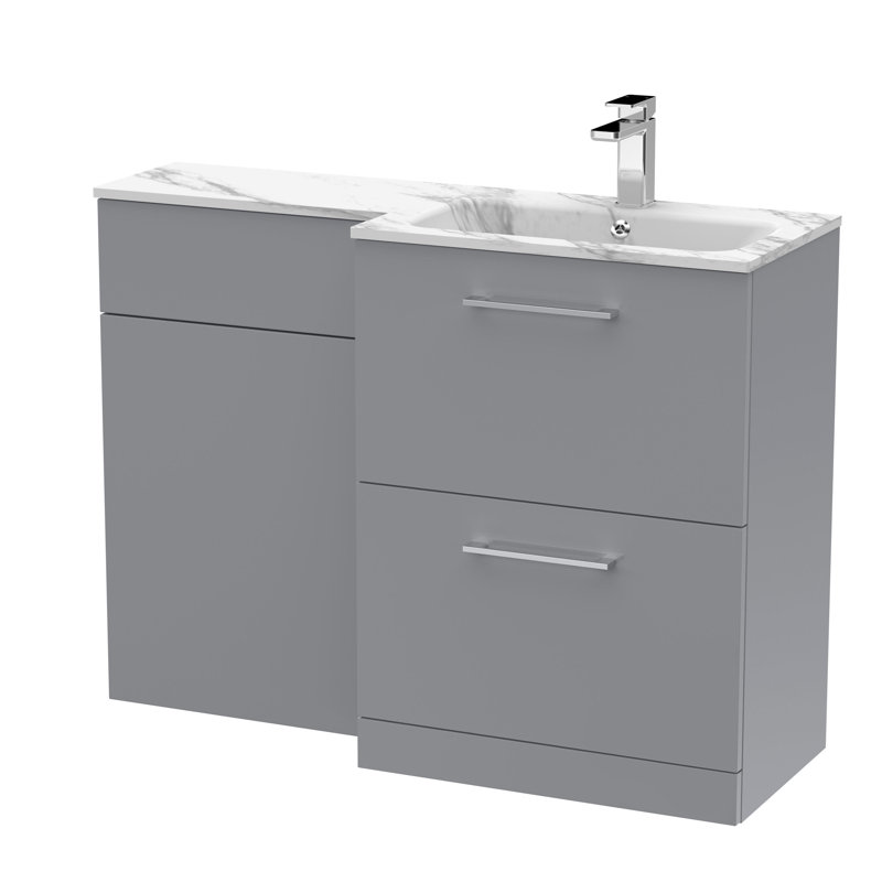 Arno 1105 mm Bathroom Vanity, Satin Grey