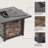24"H X 36" W Propane Outdoor Fire Pit Table With Cover