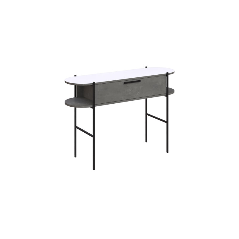 Germany 130cm Console Table, Retro Grey/White