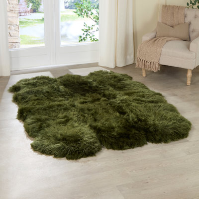 Olmsted Novelty Sheepskin Hand Woven Area Rug
