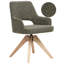 MORAVIA 40cm H Upholstered Armchair in Green