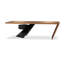Noir + brun Bureau rectangulaire en bois massif + fer-108303941