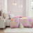 3 Piece Microfiber Tie Dye Printed Comforter Set Pink Twin/Twin XL