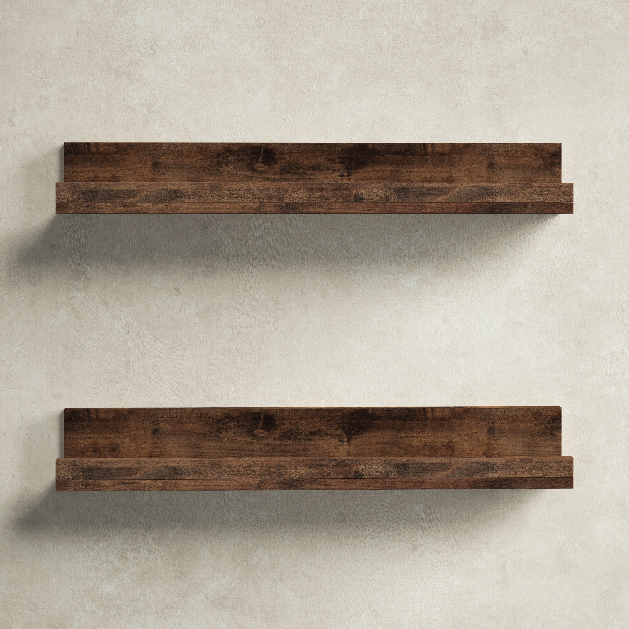 Abbott 2 Piece Alder Solid Wood Floating Shelf