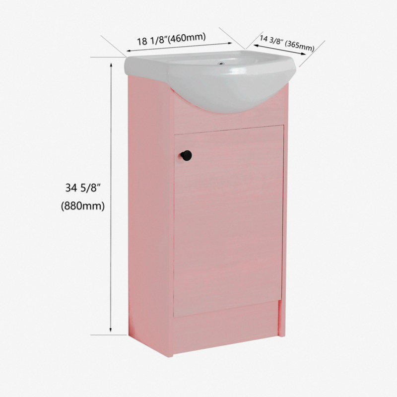 Torkelson 18.17'' Single Bathroom Vanity with Ceramic Top