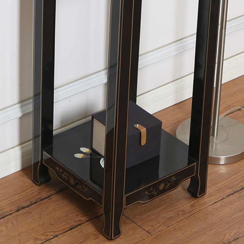 Hand-painted flower stand with draw simple high
