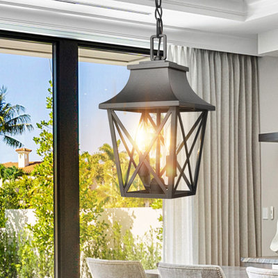 Luminaire suspendu d'extérieur Black Farmhouse