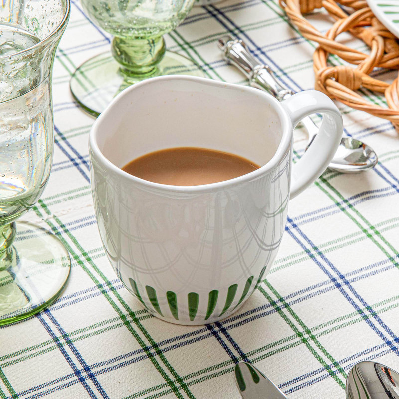 Sitio Stripe Mug, Basil