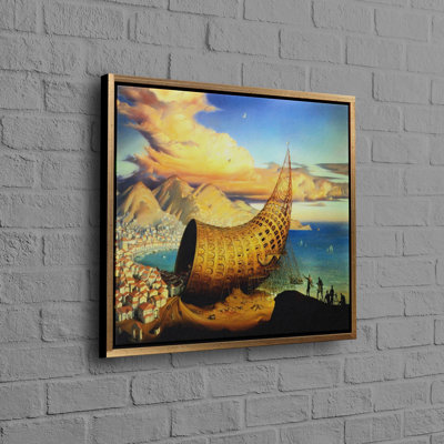 Personalized Gift Box With Vladimir Kush Inspired Abstract Art Horn Of Babel Wall Hangings in Large Canvas Poster Format Perfect for Wall Decor