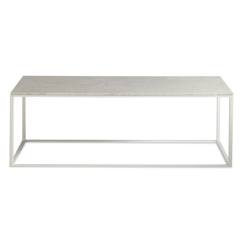 Minimalista Coffee Table, White, 13" H x 60" W x 29" D