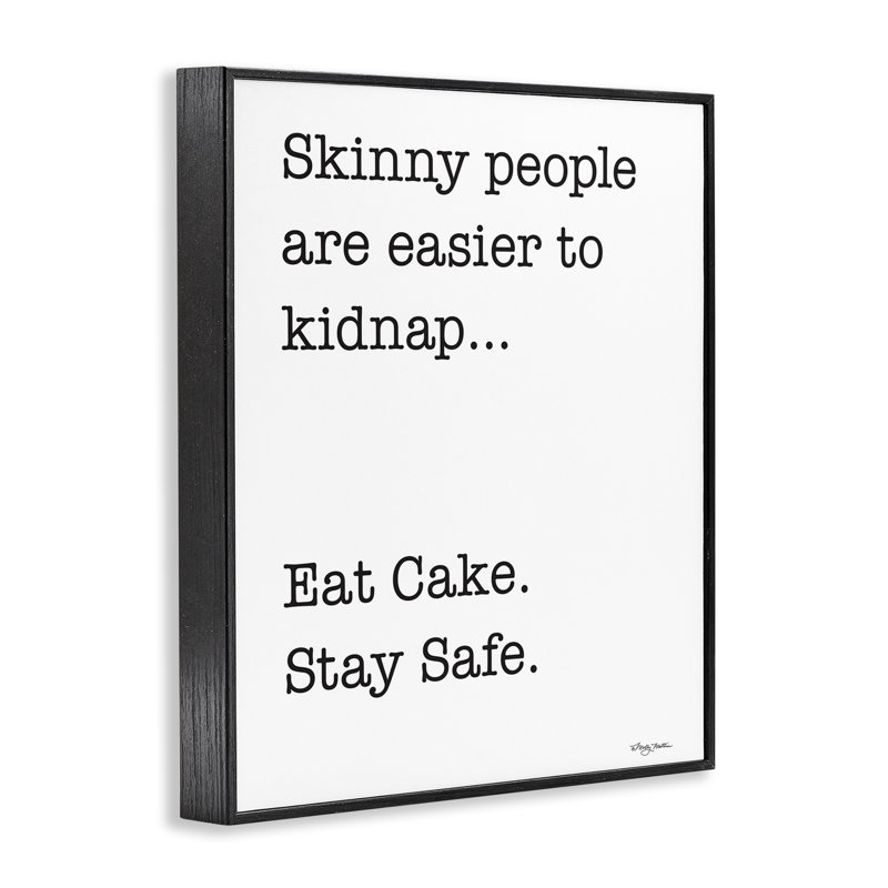 «Eat Cake Stay Safe», estampe numérique par Molly Matin, Giclée encadrée noir minuit, H 20 po x l 16 po