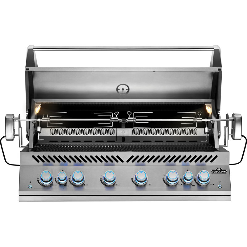 Série intégrée 700 de 44 po avec deux brûleurs arrière infrarouges, acier inoxydable, Propane liquide