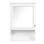 Fixation murale, rangement avec miroir, style moderne, + métal, peu encombrant, armoire à miroir pour vestiaire, blanc, petits espaces