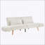 Canapé-lit futon réglable de 72,8 po, canapé-lit avec fauteuil inclinable, petit canapé pour le salon et la chambre à coucher, beige-992045752